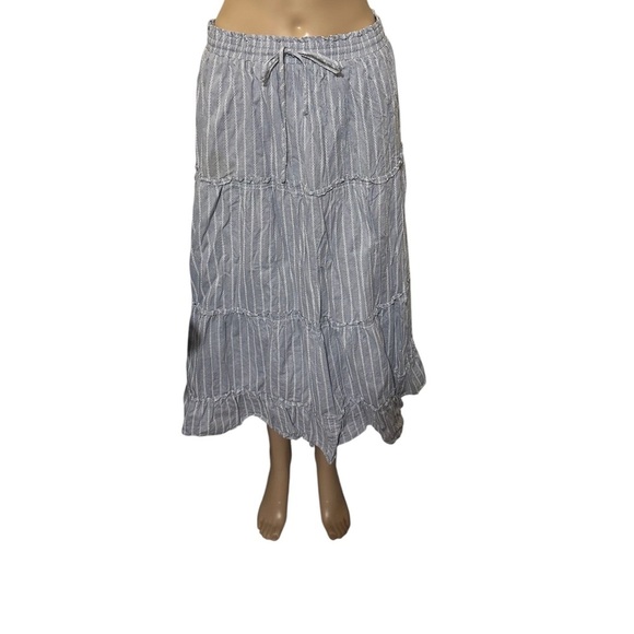 Madewell Gray Tiered Maxi Skirt Casual - Picture 4 of 6